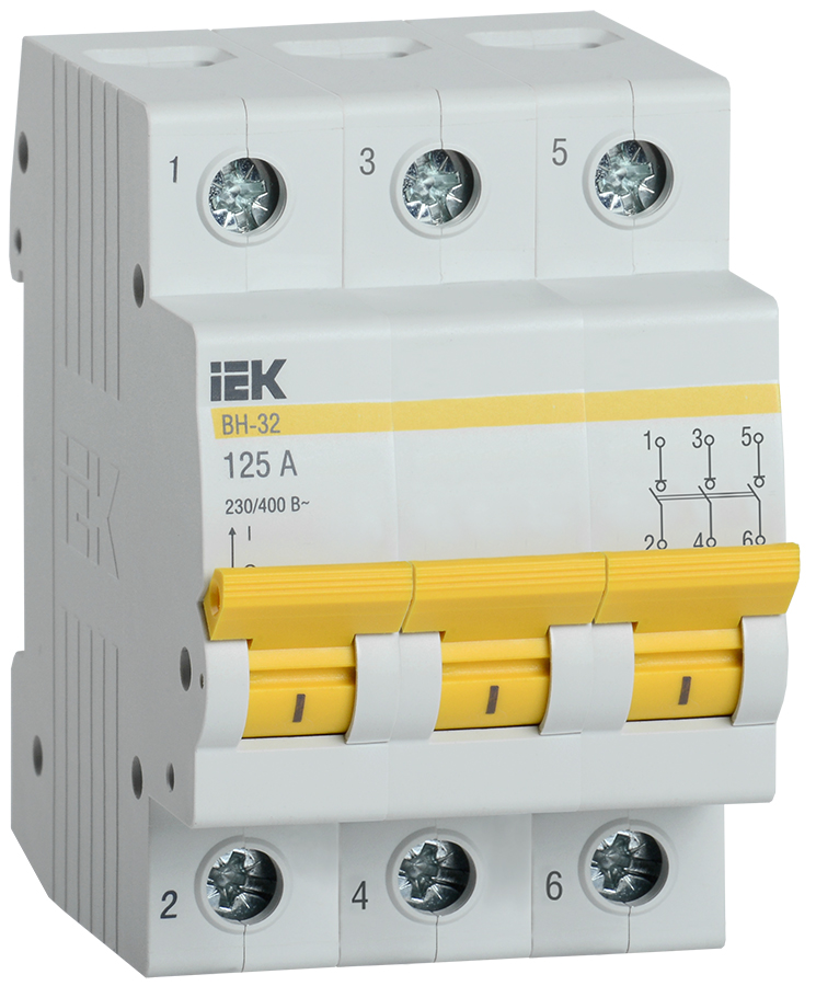 IEK KARAT Выключатель нагрузки (мини-рубильник) ВН-32 3Р 125А