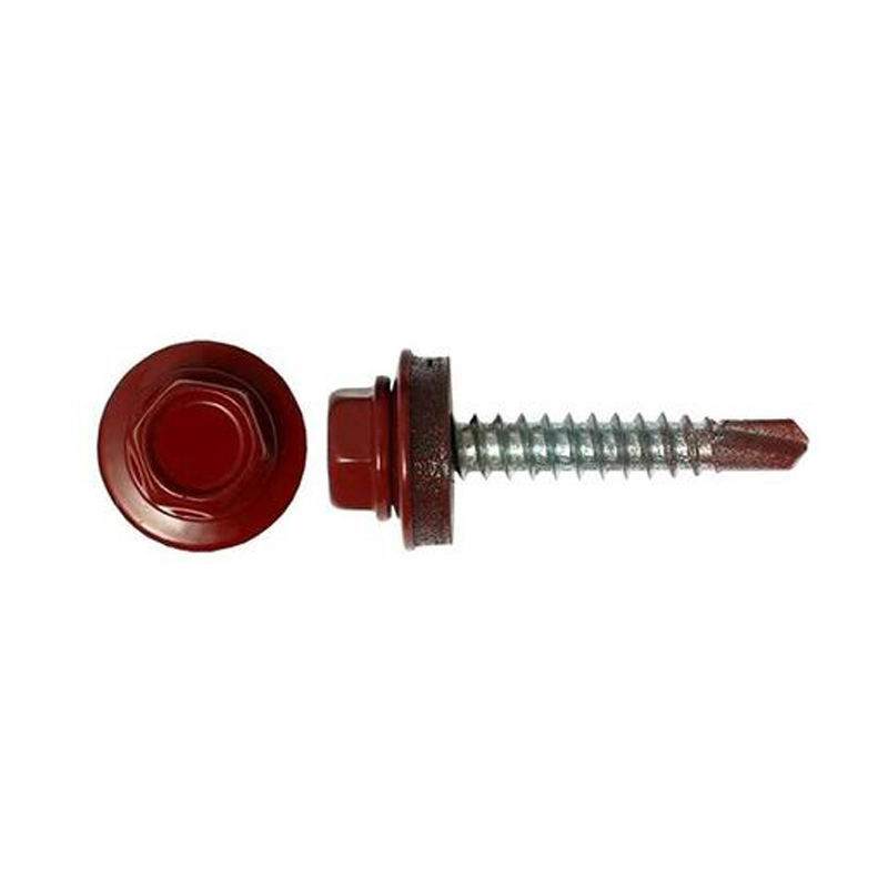 Tech-Krep Саморез КР св. 4,8х28 RAL-3011 (тёмно-красный) (300 шт) - ведро
