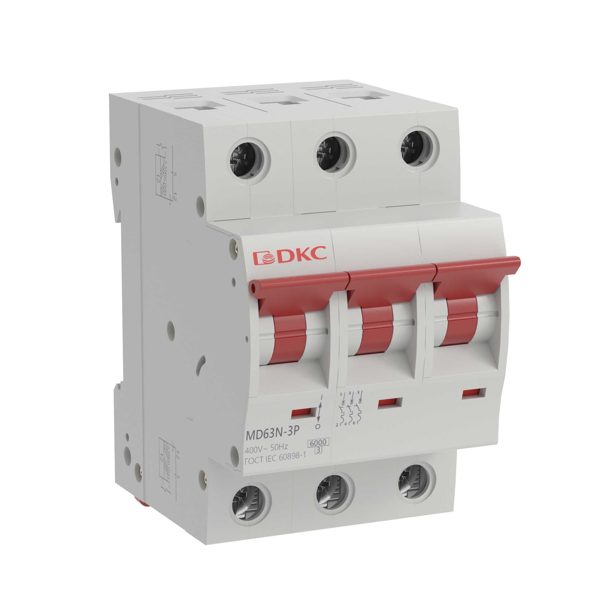 DKC YON max Автоматический выключатель модульный MD63N 3P 50A C 6kA
