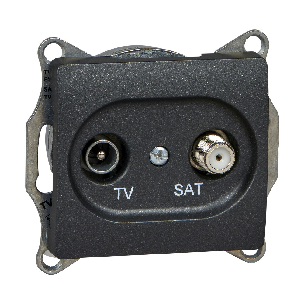 Systeme Electric Glossa Антрацит Розетка TV-SAT оконечная 1DB