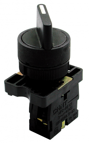CHINT Переключатель NP2-ED25, 2 положения с фиксацией, 1НЗ +1НО IP40