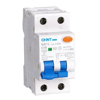 CHINT Диф. авт. выкл. NB1L 1P+N C32 30mA тип AC 10kA (36mm) (R)