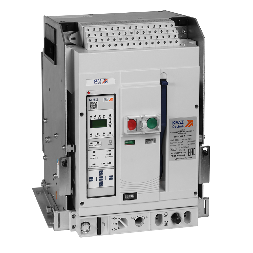КЭАЗ Выключатель автоматический OptiMat A-800-S1-3P-50-D-MR5.2-B-C2200-M2-P05-S2-06