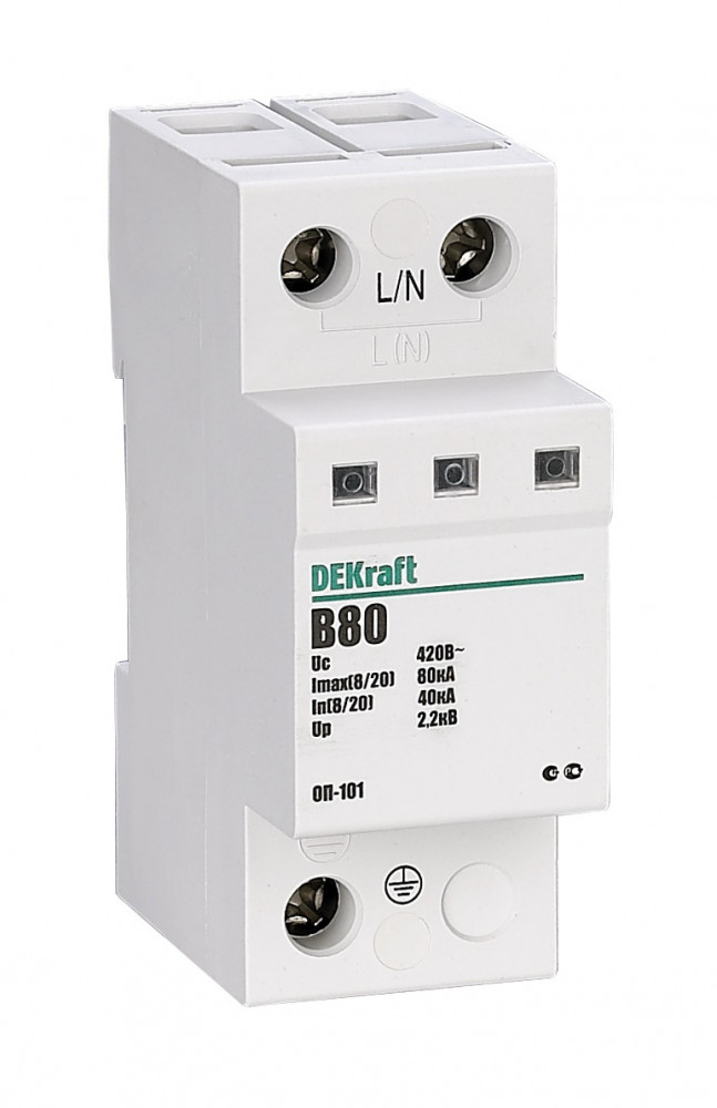 Dekraft Ограничитель перенапряжений 1P 80кА класс B 440В