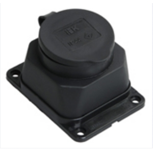 IEK OMEGA РБ13-1-0м Розетка одноместная с защитной крышкой IP44