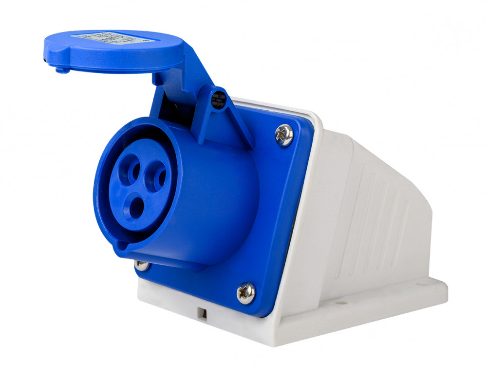 Dekraft Розетка стац. 2Р+РЕ 16А 220В IP44 РС-103