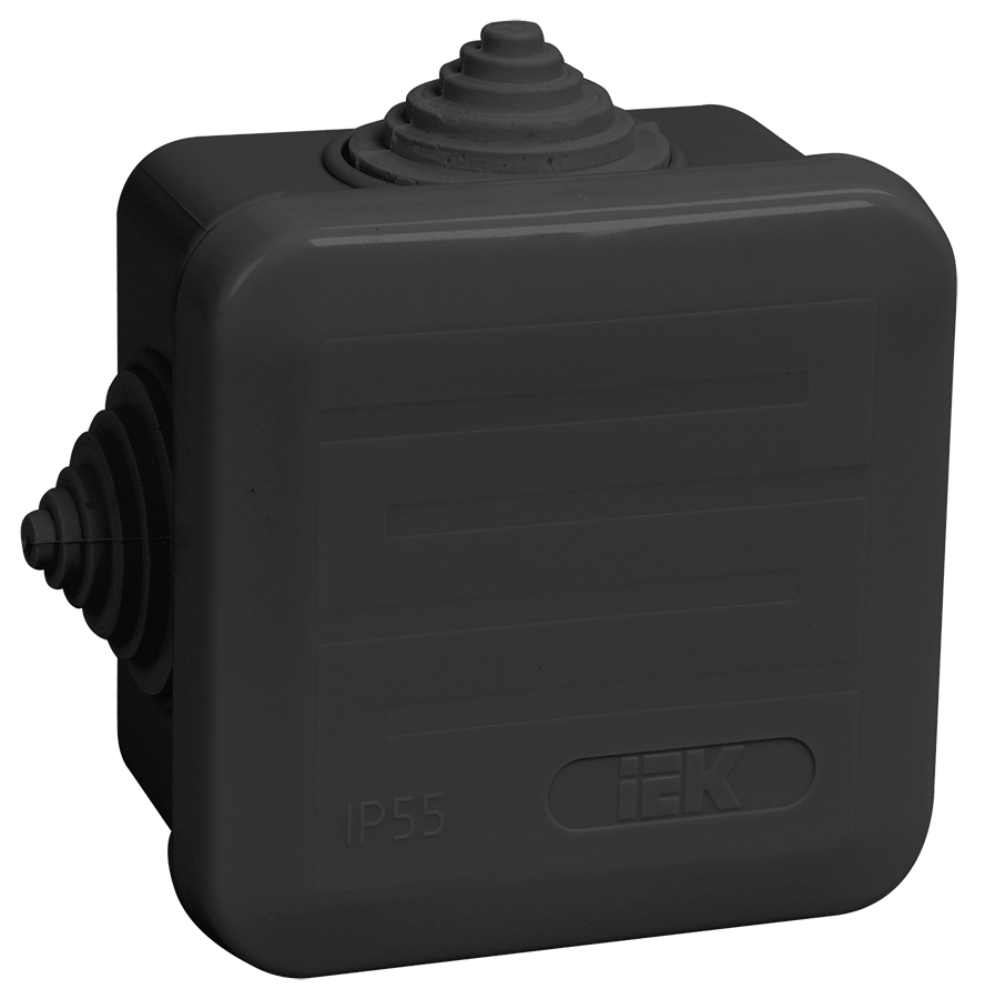 IEK Коробка расп. КМ41236 70х70х40мм IP44 4 вв. черная