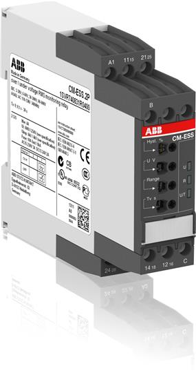 ABB CM-ESS.2S Реле контроля напряжения 1Ф (3-30В, 6-60В, 30-300В, 60-600 AC/DC)24-240В AC/DC,2ПК