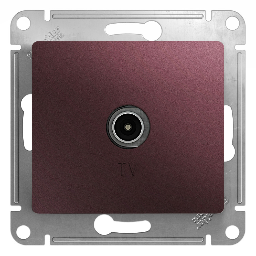 Systeme Electric Glossa Баклажановый Розетка TV коннектор