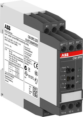 ABB CM-SRS.M2S Реле контроля тока 1Ф многофункц. Imin=0,3мА, Imax=15А, 24-240В AC/DC, 2ПК