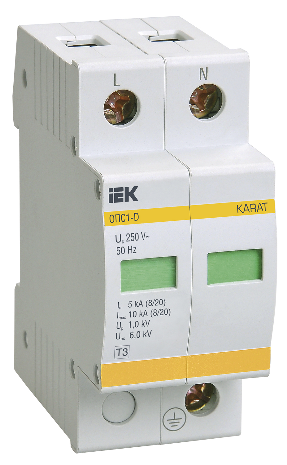 IEK KARAT Ограничитель имп. перенапр. ОПС1-D 2Р In=5kA Un=230B Im=10kA
