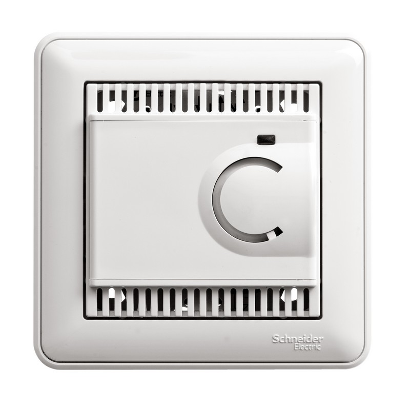 Systeme Electric Wessen 59 Бел Регулятор теплого пола с датчиком +5 до +50°C, 10А (в сборе, с рамкой)