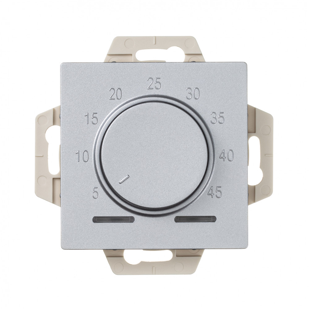 Systeme Electric AtlasDesign Алюминий Термостат электрон. теплого пола с датчиком, 10A, механизм