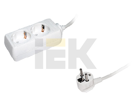 IEK Удлинитель У02 2 места 2Р+РЕ/3 метра 3х1мм2 16А/250