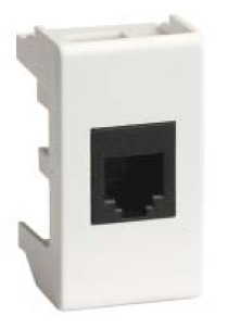 DKC Ком.роз. RJ45 кат.5e экран., 8P8C,  Viva, белая, 1мод