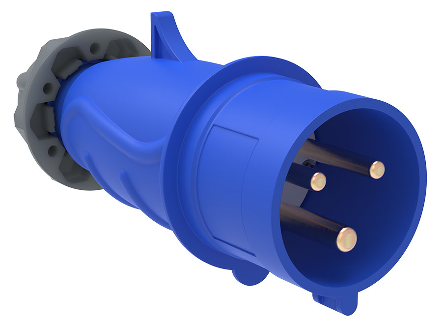 IEK Вилка переносная ССИ-013 16А-6ч/200-250В 2Р+РЕ IP44 MAGNUM