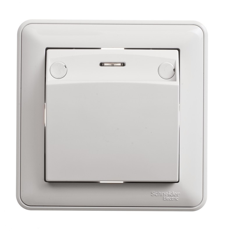 Systeme Electric Wessen 59 Бел Выключатель карточный 16А (в сборе, с рамкой)
