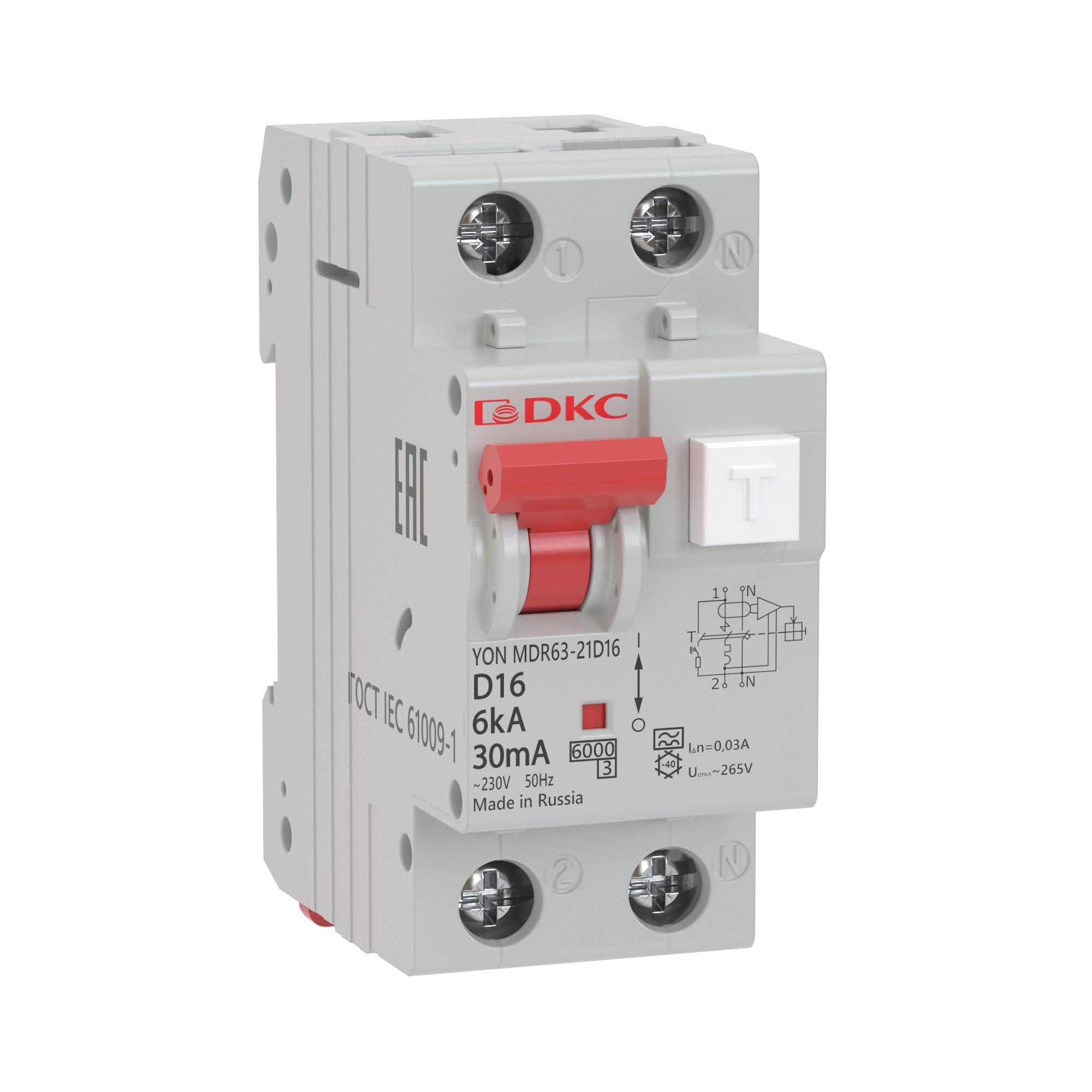 DKC YON pro АВДТ MDR63 1P+N 10A C 30mA 6kA тип A