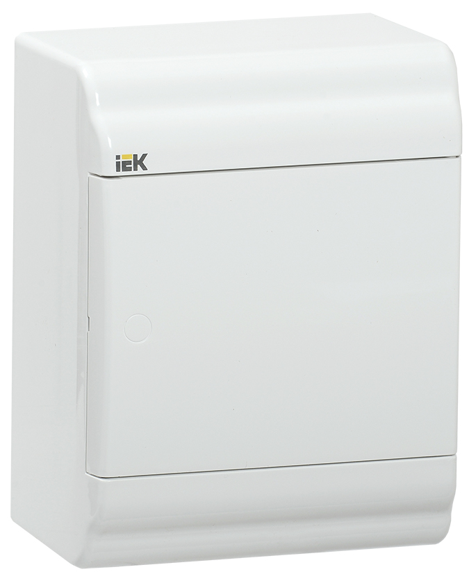 IEK PRIME Корпус пластиковый навесной ЩРН-П-4 белый/белая дверь IP41