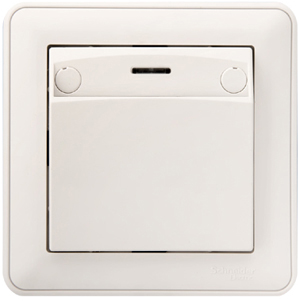 Systeme Electric Wessen 59 Бел Выключатель карточный 16А (в сборе, с рамкой)