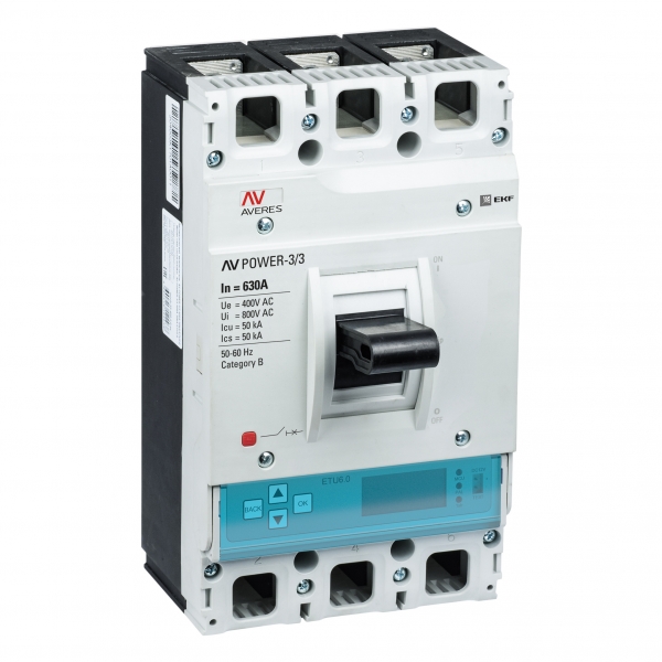 EKF Averes Автоматический выключатель AV POWER-3/3 630А 50kA ETU6.0