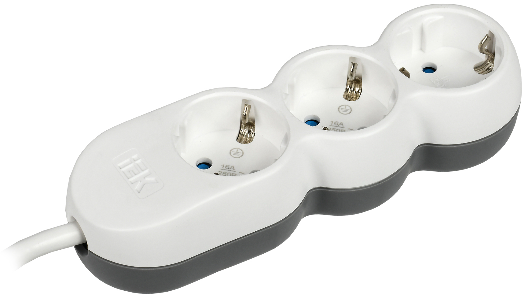 IEK UNO Удлинитель У03 3 места 2P+PE/1,5м 3х1,5мм2 16А/250В UNO