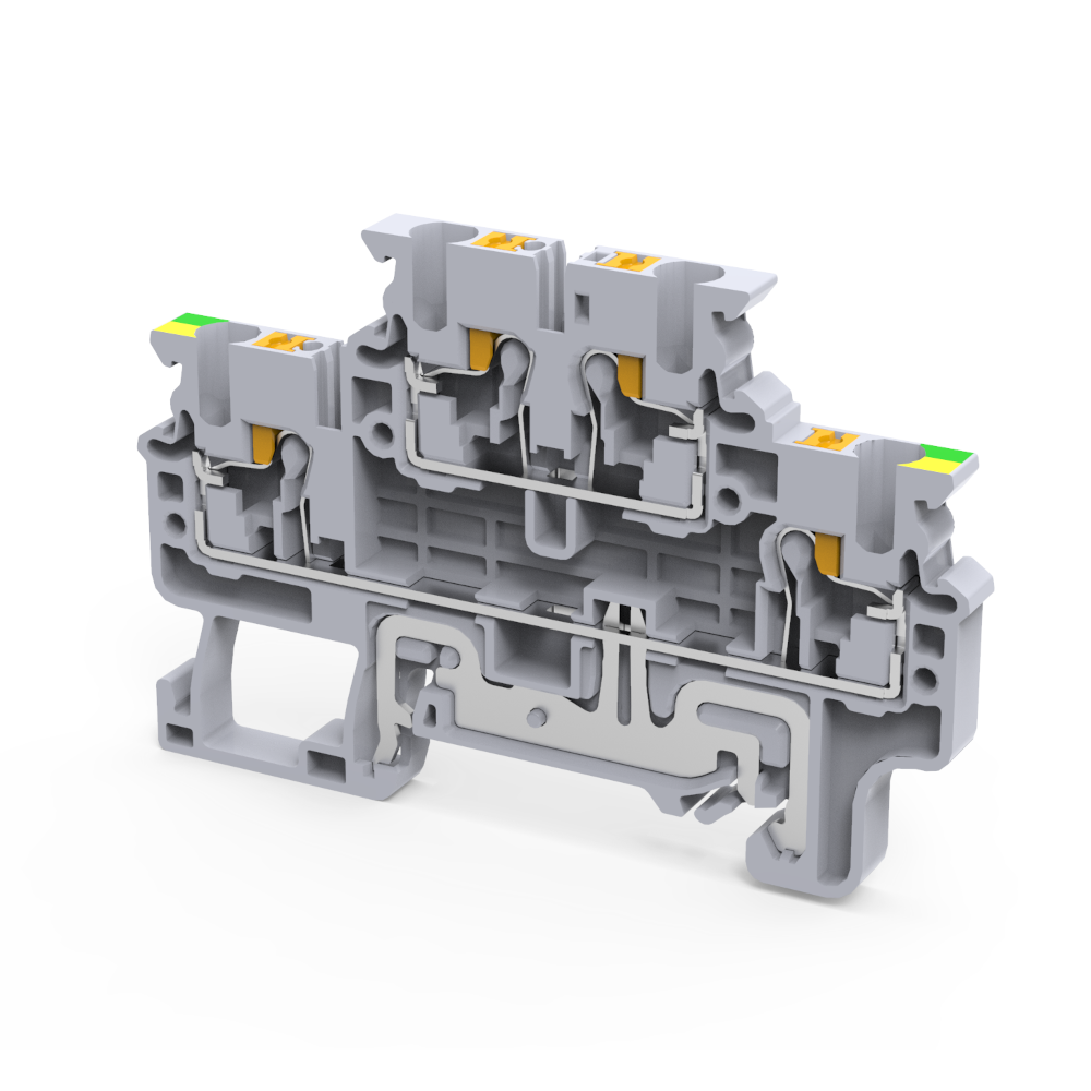 КЭАЗ Клемма заземляющая push-in OptiClip CPDLG-2,5-2L-PE-I-(0,2-2,5)-PEN