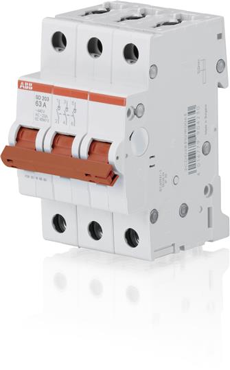 ABB SD203 Рубильник 3P 63A рычаг крас.