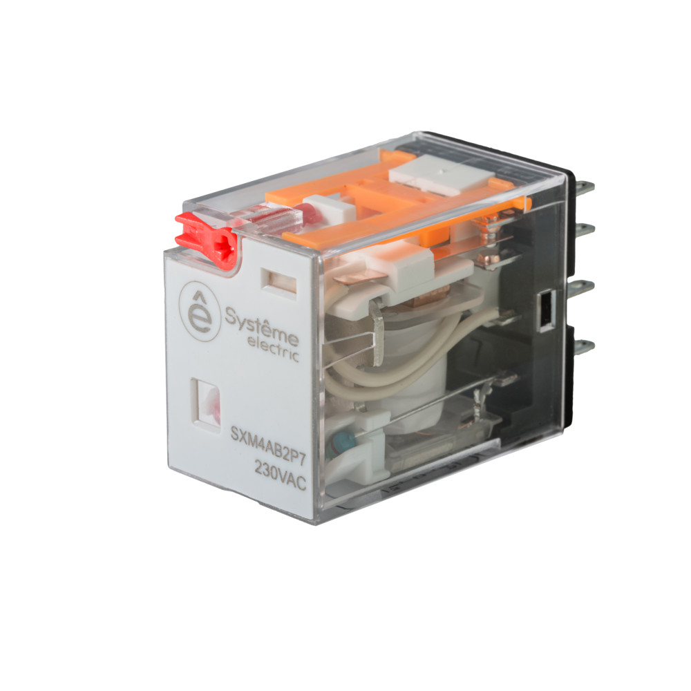 Systeme Electric Реле 6A 4CO 230VAC тест кнопка LED