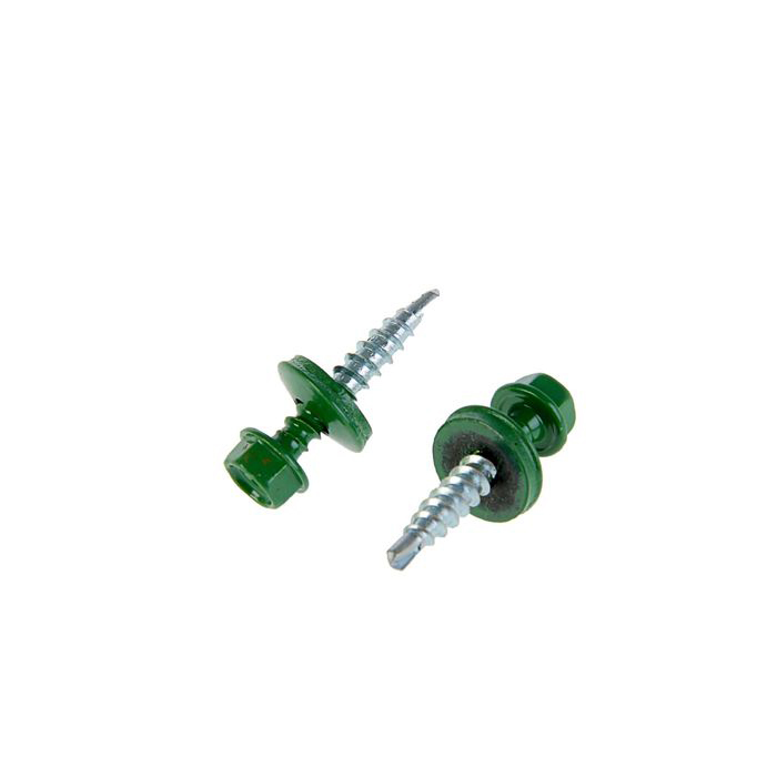 Tech-Krep Саморез КР св. 4,8х35 RAL-6002 (зелёный) (250 шт) - ведро