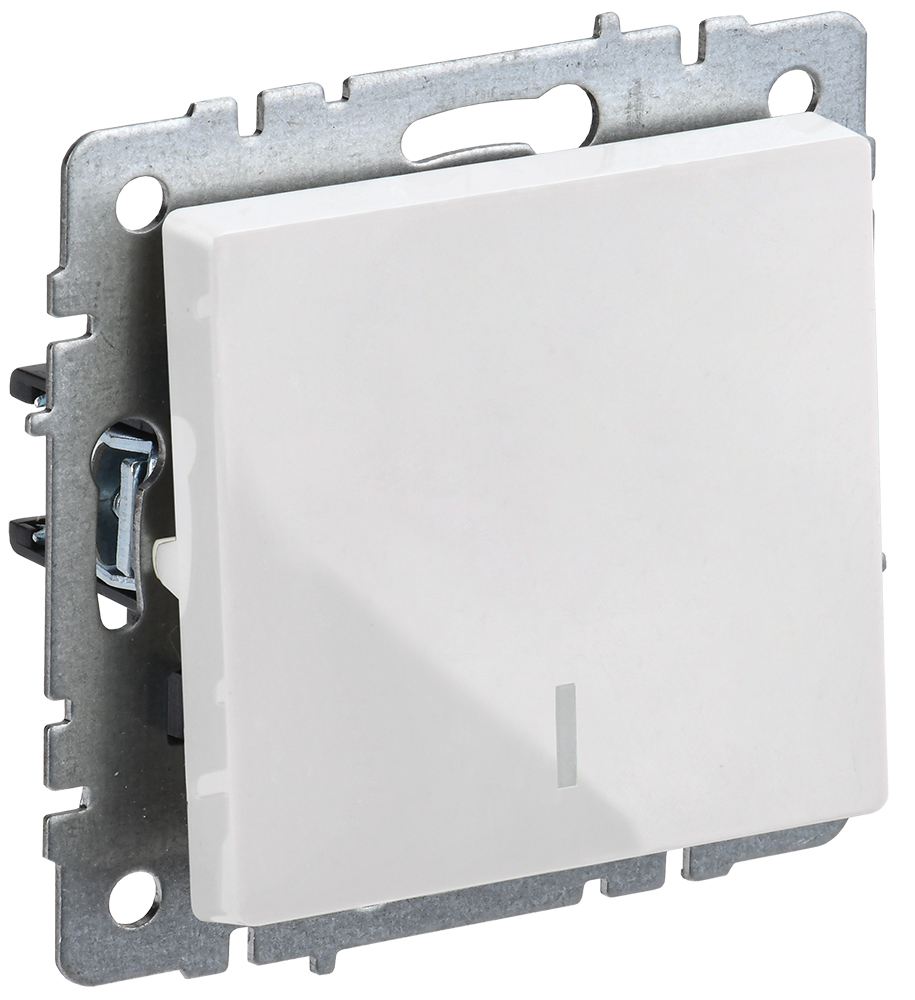 IEK BRITE BASE Белый Выключ. 1-кл с инд 10А ВС10-1-1-БрБ