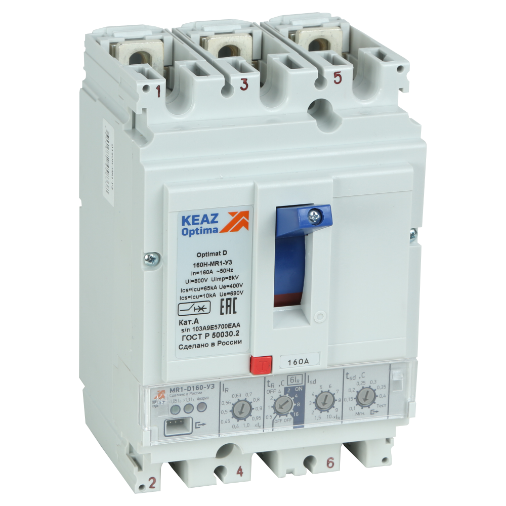 КЭАЗ Выключатель автоматический OptiMat D160N-MR1-ОМ4-РЕГ