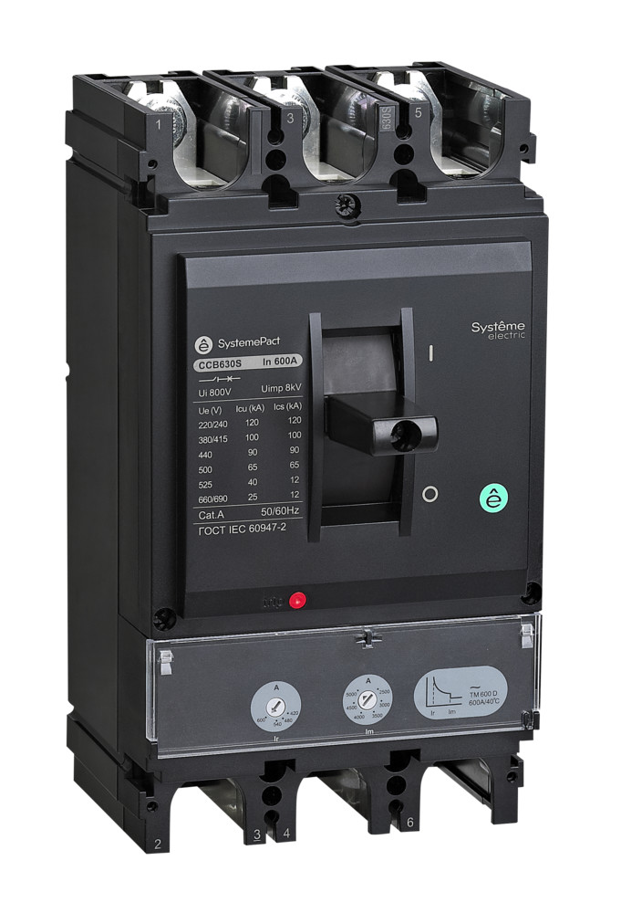 Systeme Electric Автоматический выключатель SYSTEMEPACT CCB630 36KA 3P3D TMD600 рычаг