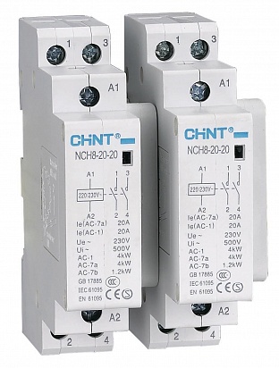 CHINT Контактор модульный NCH8-40/11 40A 1НЗ+1НО AC220/230В 50Гц (R)