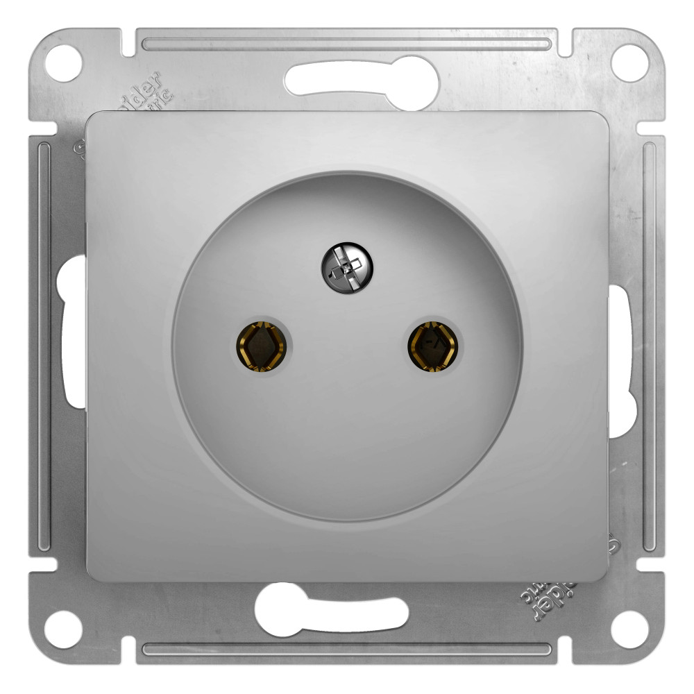 Systeme Electric Glossa Алюминий Розетка б/з