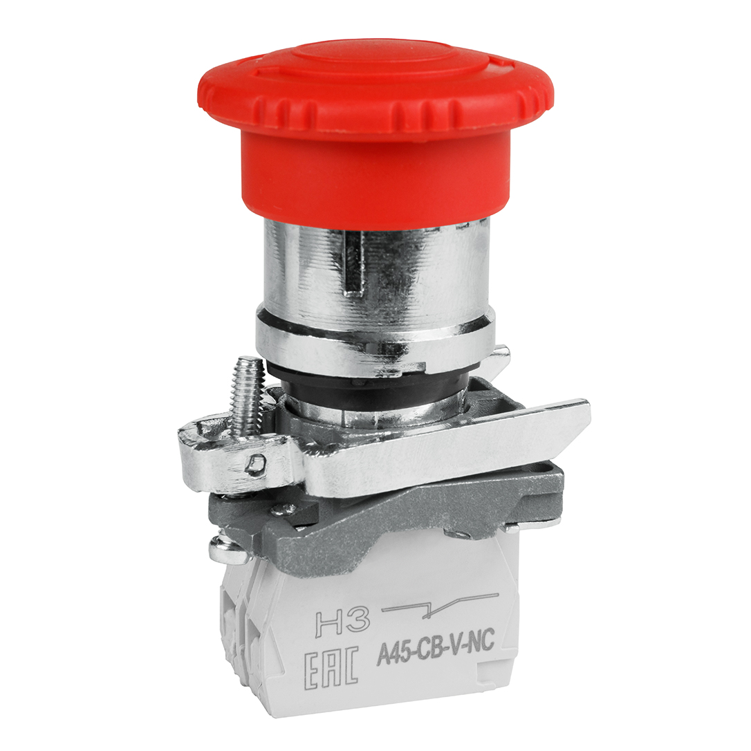 КЭАЗ Кнопка ав ост возв пов OptiSignal D22 C4-ESTR-01 металл 1НЗ XB4BS8442