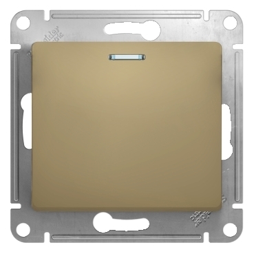 Systeme Electric Glossa Титан Переключатель 1-клавишный с подсветкой, сх.6а, 10АХ