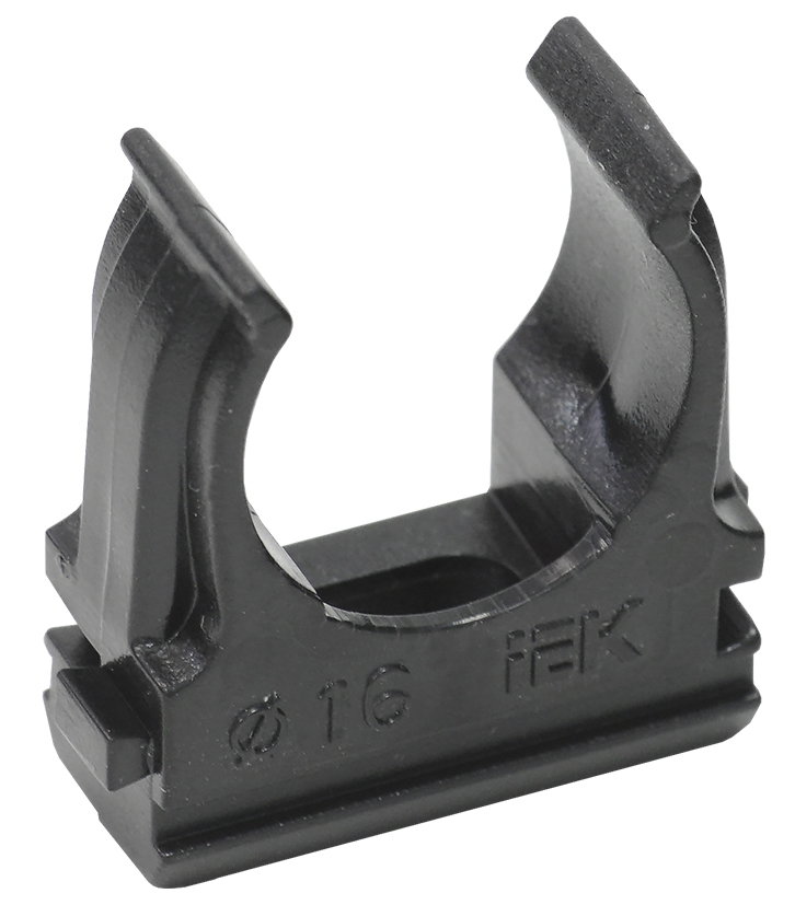 IEK ELASTA Держатель с защёлкой CF16 черный, 100 шт.