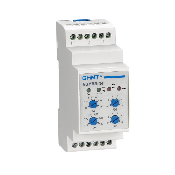CHINT Реле контроля фаз NJYB3-8 AC380V (R)