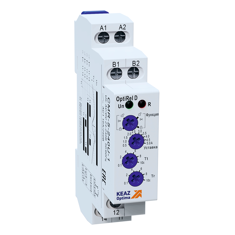 КЭАЗ Реле контроля тока OptiRel D CMR-1-240U-1 01…1А 10А 1СО 24-240АС/DC