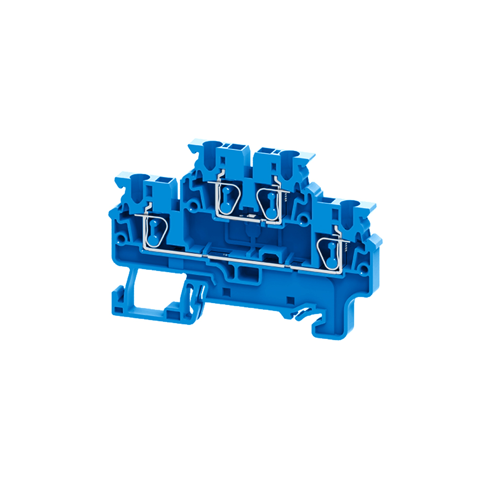КЭАЗ Клеммы двухярусные пружинная OptiClip CXDL-2,5-2L-I-BU-синий