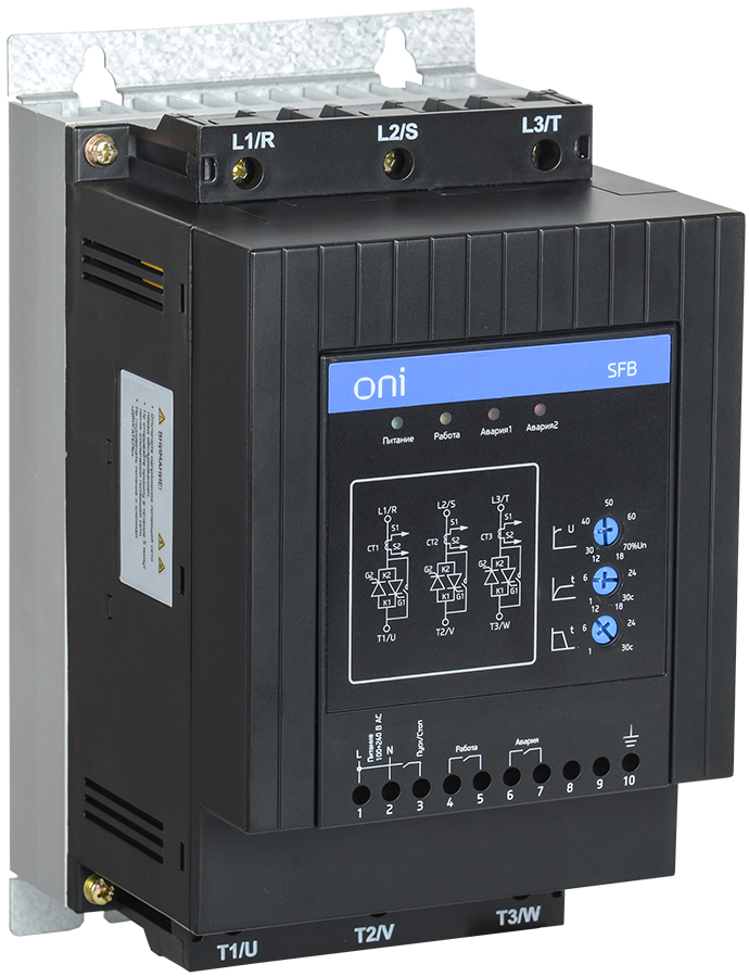 IEK ONI Устройство плавного пуска SFB 3Ф 380В 30кВт 60A Uупр 110-220В Modbus