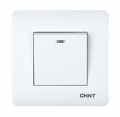 CHINT 1-клавишный выключатель с LED-подсветкой 10А 250В