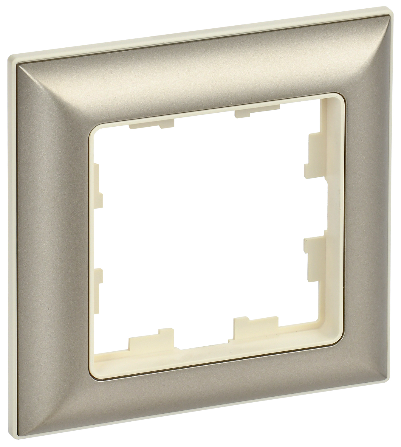 IEK BRITE DECOR Шампань/беж 3D-форма Рамка 1-м РУ-1-Бр