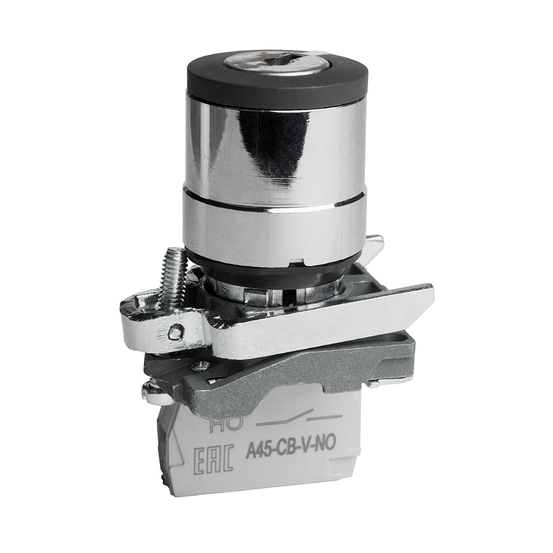КЭАЗ Переключатель OptiSignal D22 C4-SK-21 с ключем 2 положения металл 1НО XB4BG21
