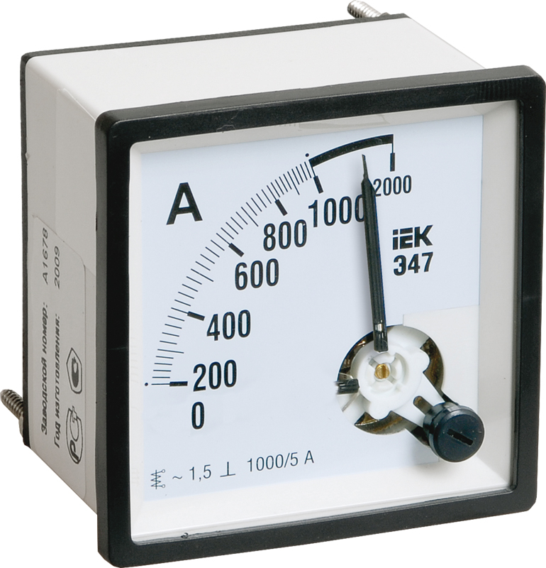 IEK Амперметр Э47 2000/5А кл. точн. 1,5 72х72мм