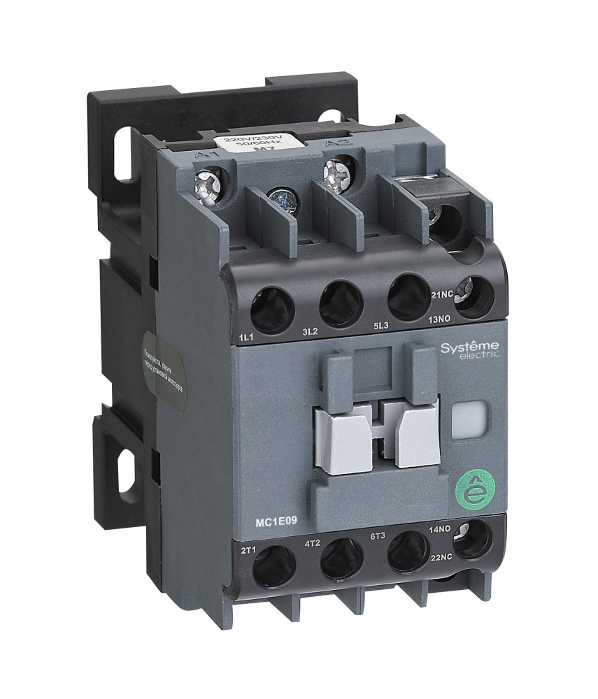 Systeme Electric Контактор MC1E 3P 9A НО+НЗ 220V/230V 50/60ГЦ