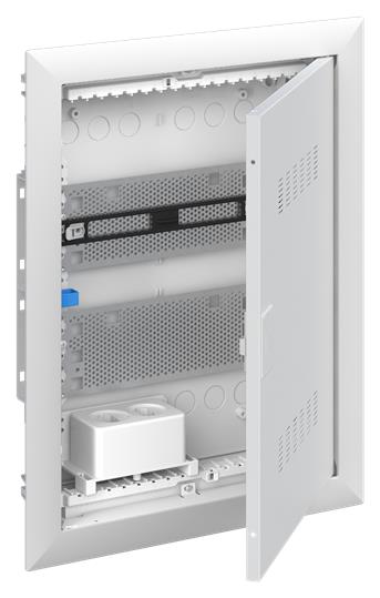 ABB Шкаф мультимедийный с дверью с вентиляционными отверстиями и DIN-рейкой UK620MV (2 ряда)