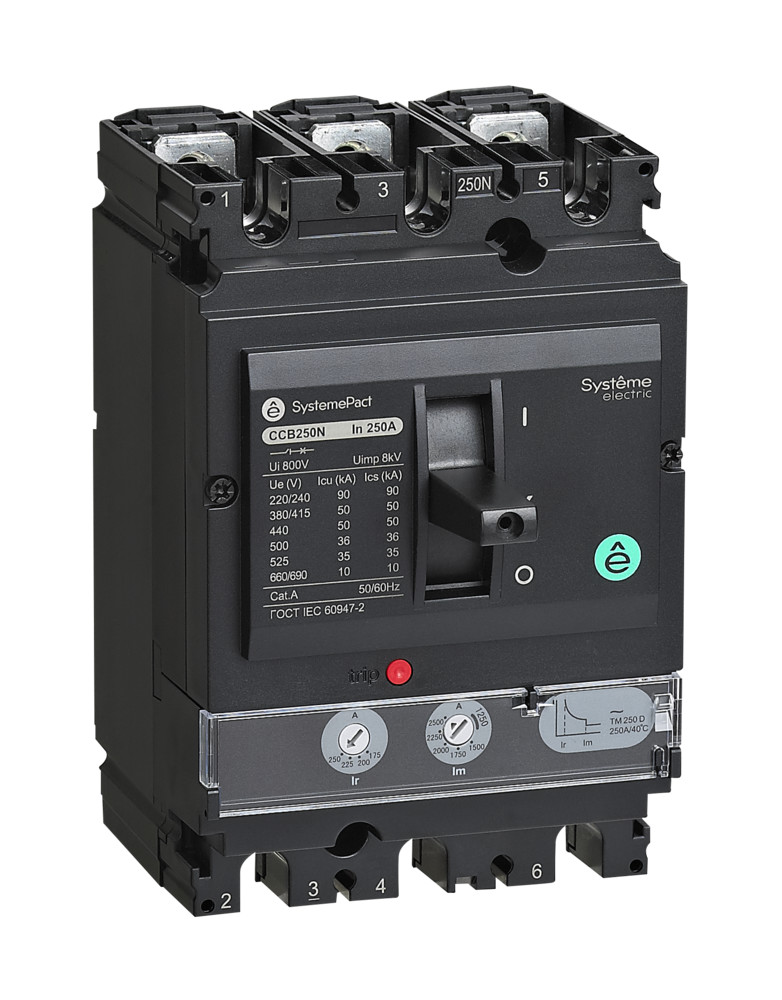 Systeme Electric Автоматический выключатель SYSTEMEPACT CCB250 36KA 3P3D TMD200 рычаг