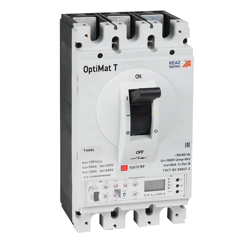 КЭАЗ Выключатель автоматический для защиты двигателя OptiMat T630S ETE-M 630A 3P